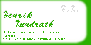 henrik kundrath business card